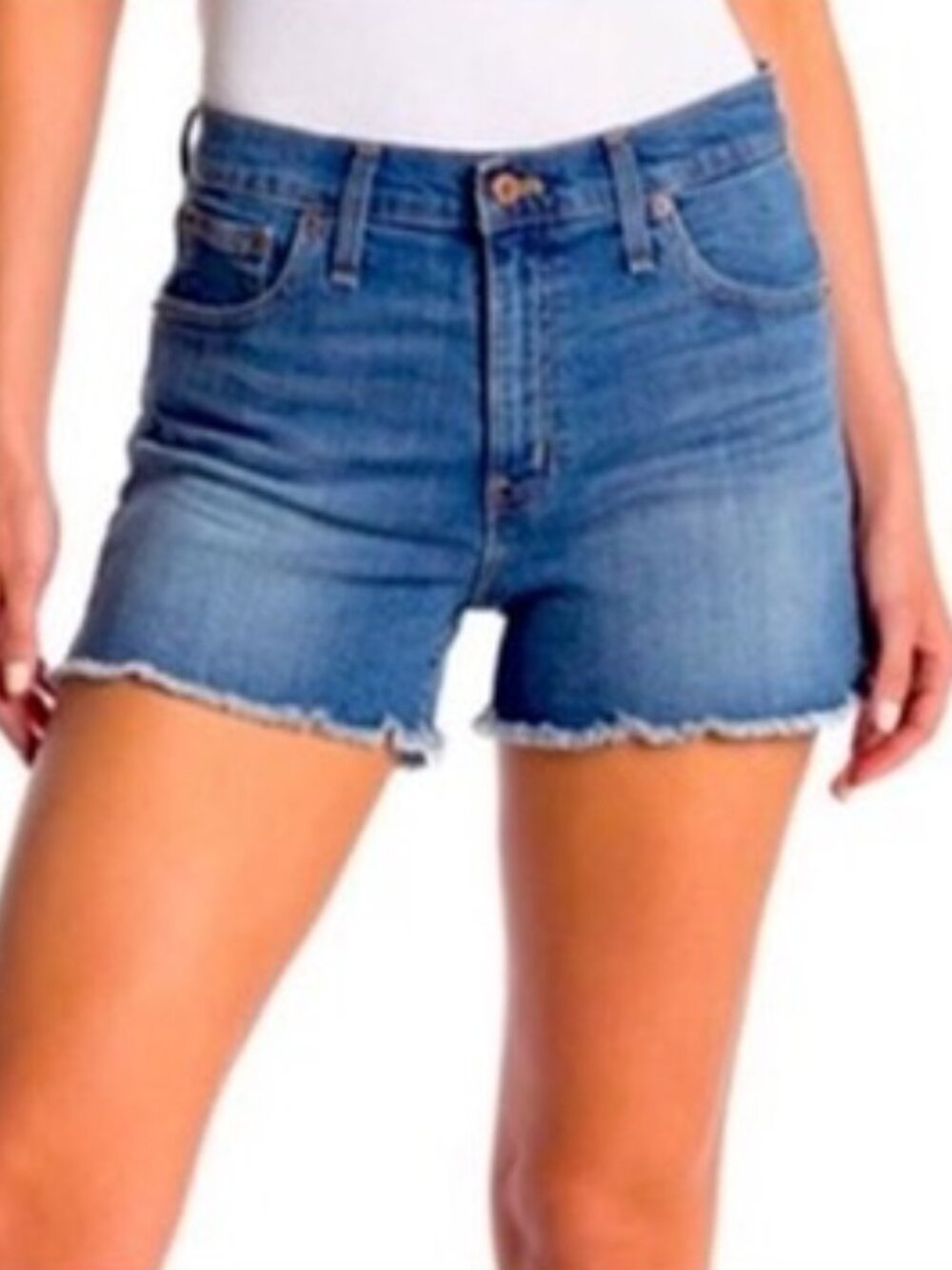 J. Crew Indigo Denim Raw Hem Jean Shorts